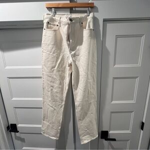 Abercrombie & Fitch Off-White Ultra High Rise Jeans LONG